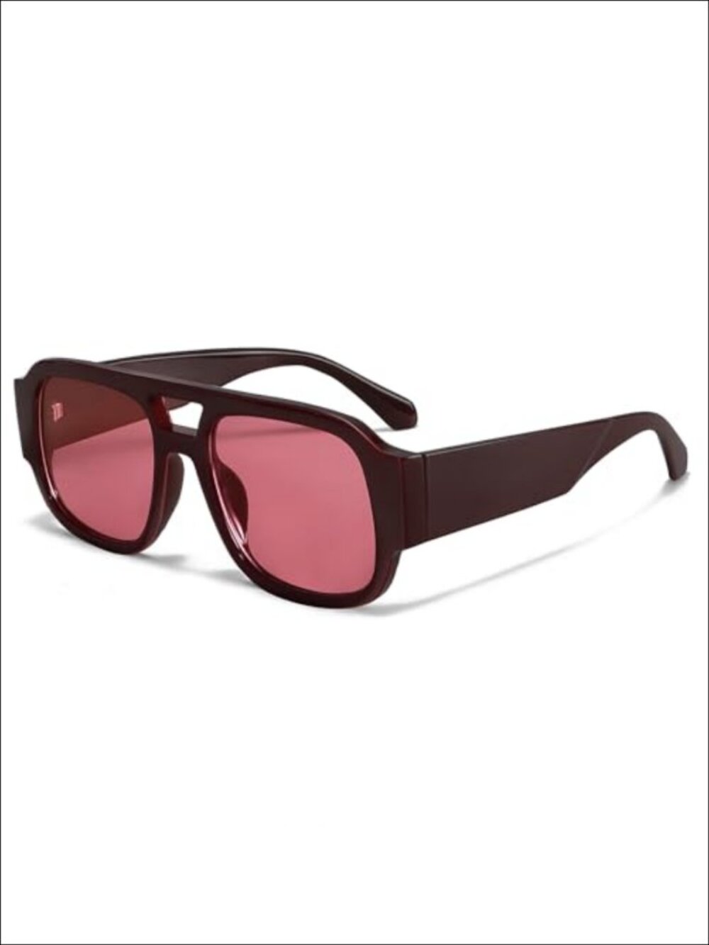 Oversized Retro Aviator Sunglasses Square Double Bridge UV400 Unisex